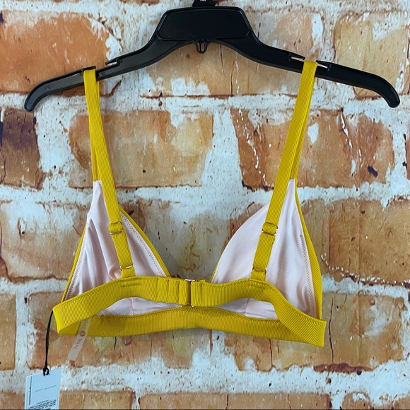 Shade&Shore Women's Ribbed Triangle Bikini Top Cur - Picture 8 of 8